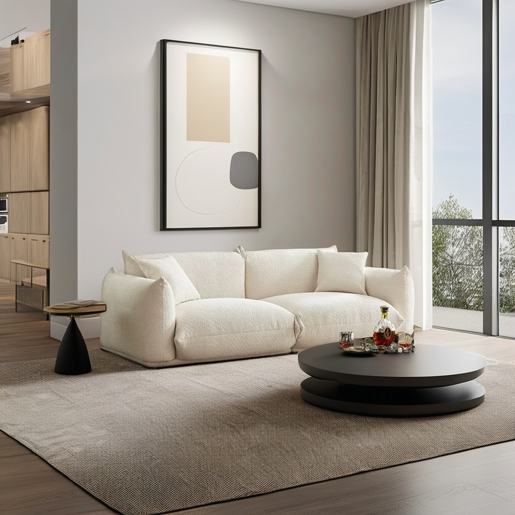 Minimalism Design Modern 2-Seater Sectional Bed Sofa Set for Living Room for Hotels Apartments - Image 3