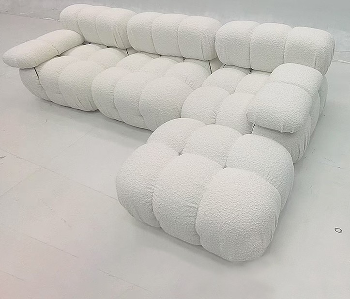 Modern Luxury Velvet Top Grain Fabric Sofa Set Classic Nordic Home Furniture for Single Modular Sofa