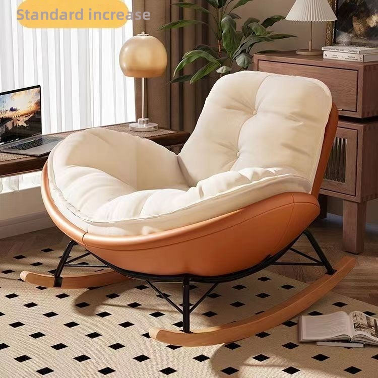 Modern Style Wooden Lounge Chair High Quality Lazy Sofa Modular Extendable Cotton Living Room Bedroom - Image 3