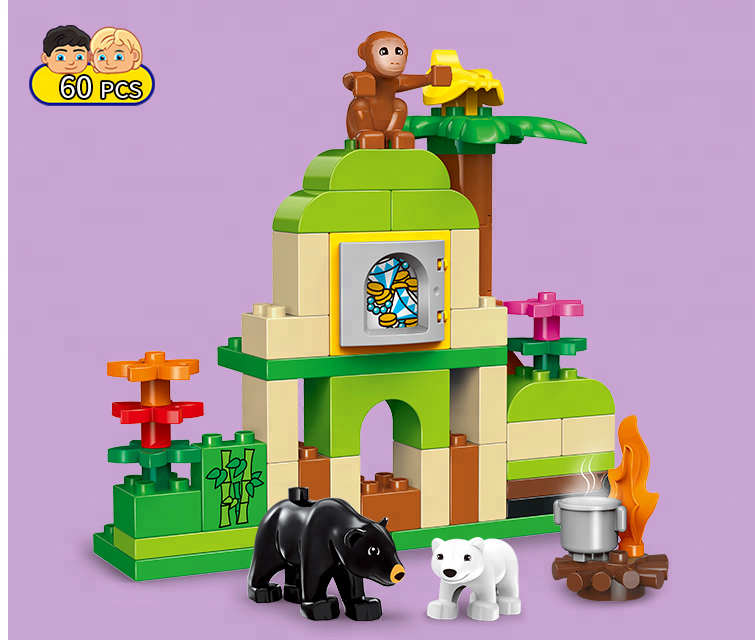 Educational DIY Toys ABS Large Building Block Toys Zoo Block Toys - Image 4