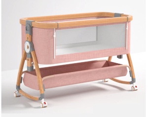 Aluminum Alloy Crib Portable Multi-Functional Cradle Bed with Large Splicing Newborn Bed Foldable Removable BB Bed - Image 6