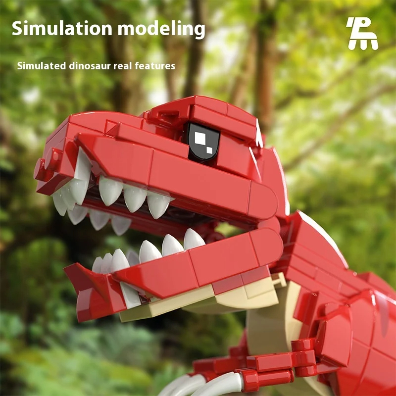 Jurassic Volcano Model Toy Foraging Overlord Dinosaur Scene Assembled Compatible for Lego Building Blocks Made Plastic - Image 4
