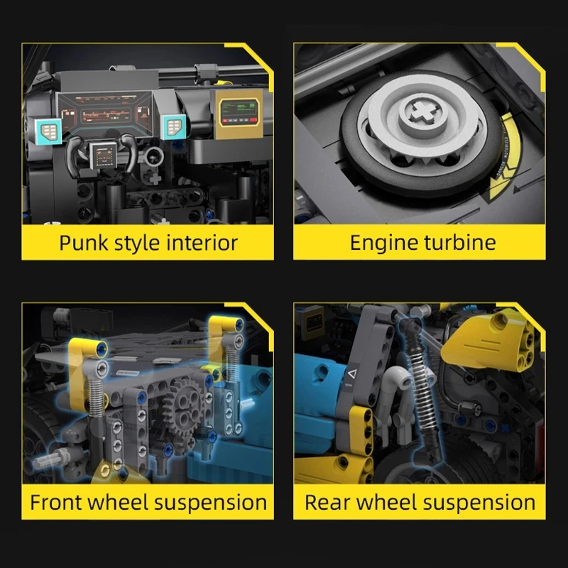 Technical MOC Vehicle Model Bricks Sets Racing Climbing Trucks Building Block Toys Car - Image 4