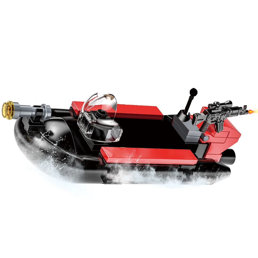 Police Coastal Patrol Boat Ship Kid Building Blocks Toy Brick Set for Child - Image 2