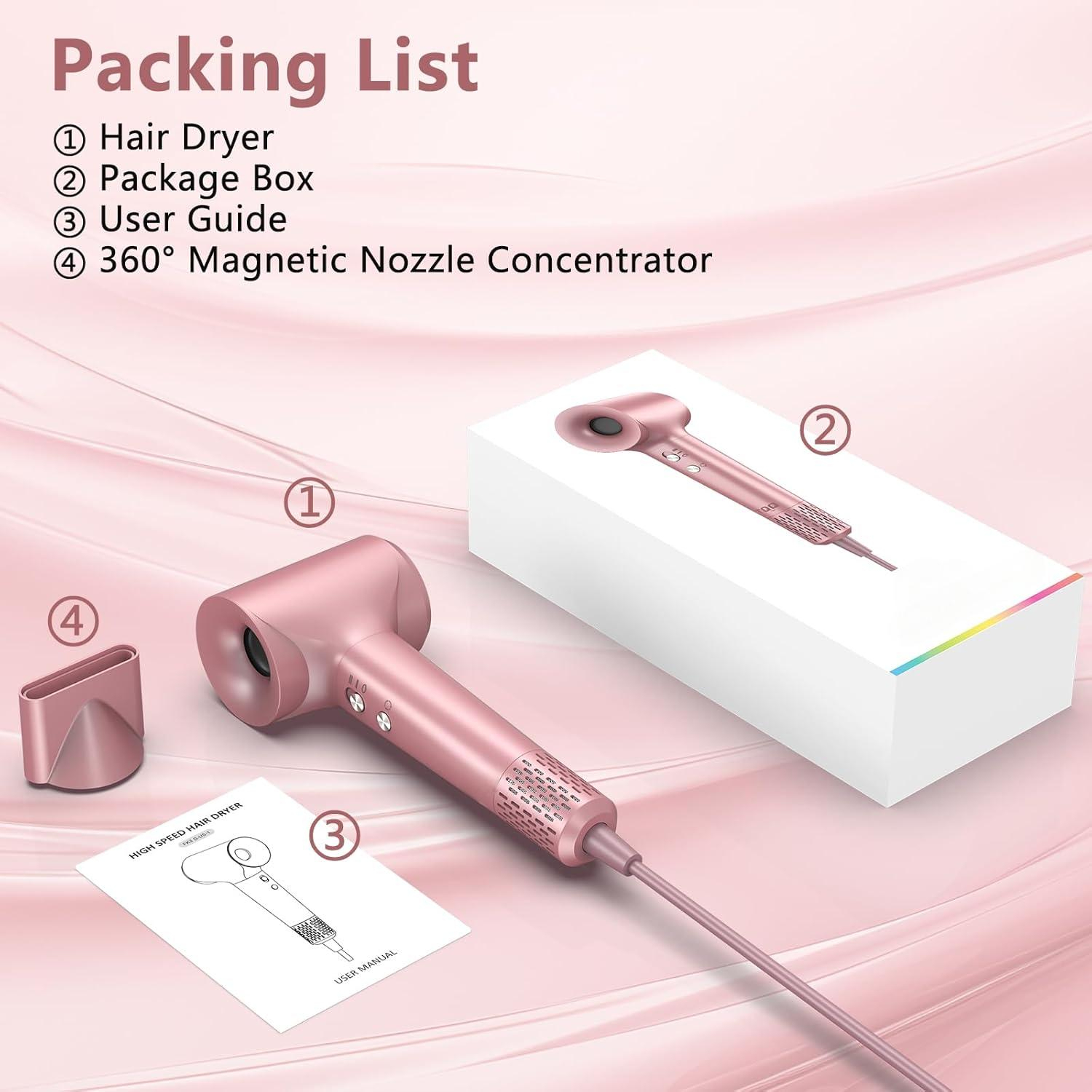 110000 RPM Salon Hair Dryer Fast Drying Constant Temperature Negative Ion Electric AC Household Plastic for Hotels - Image 4