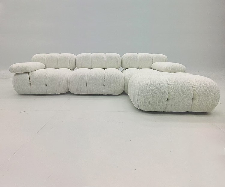 Modern Luxury Velvet Top Grain Fabric Sofa Set Classic Nordic Home Furniture for Single Modular Sofa - Image 3