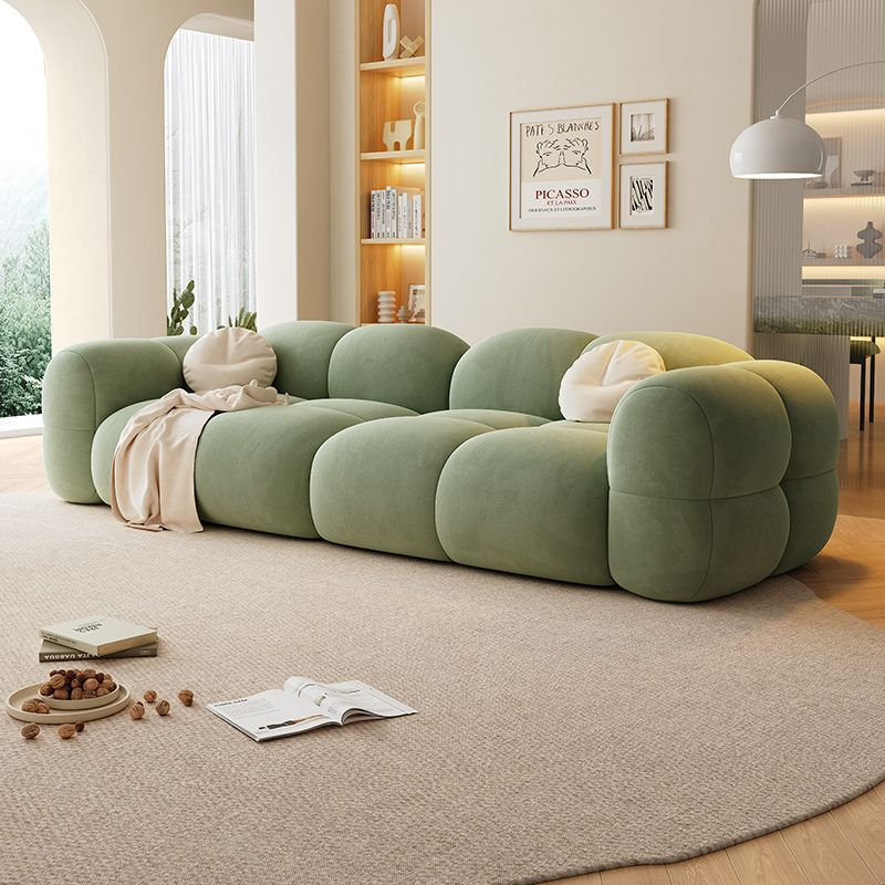 Modern Design Cream Style Living Room Sofa Puff Set Solid Color Corduroy Material Modular Lazy Recliner Furniture - Image 5
