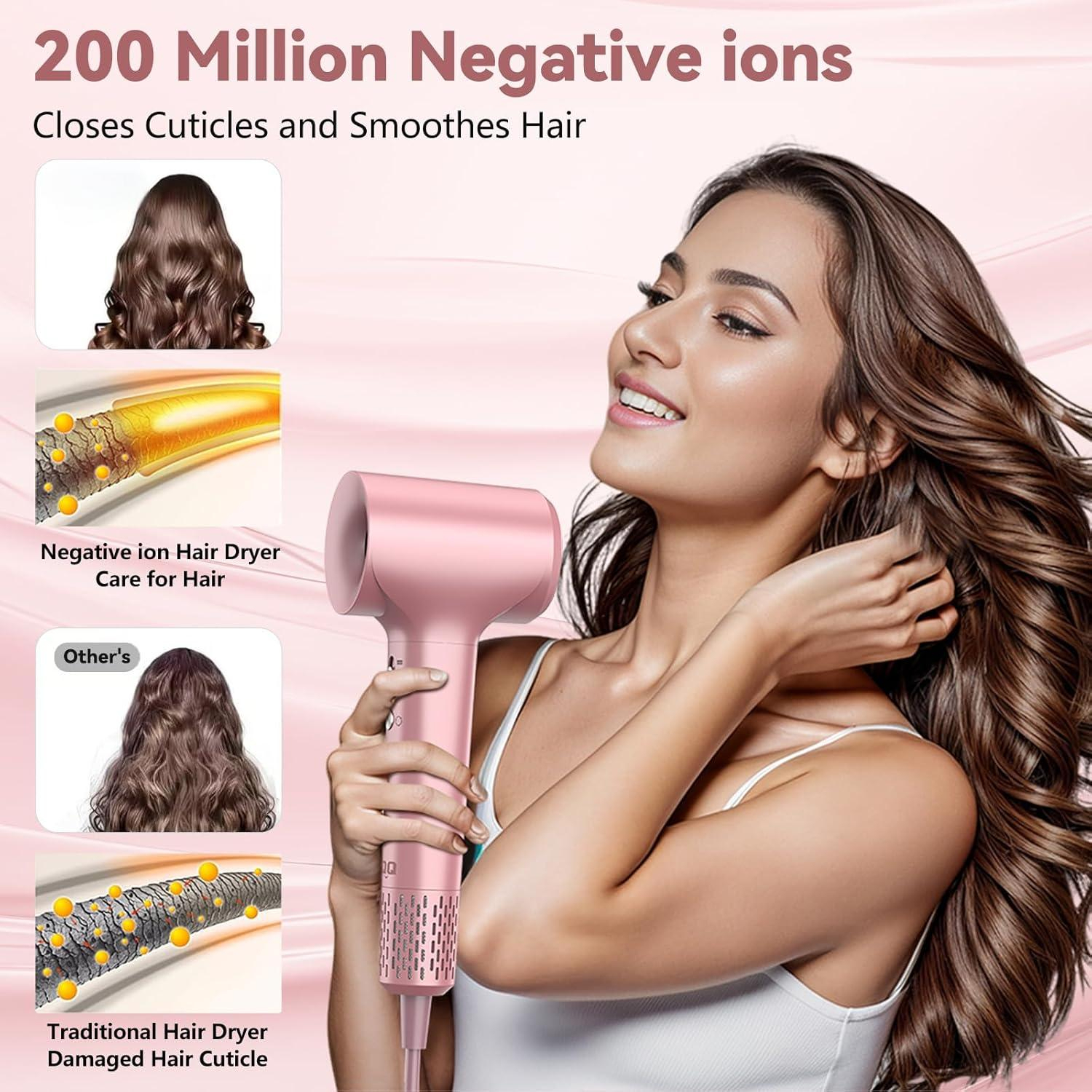 110000 RPM Salon Hair Dryer Fast Drying Constant Temperature Negative Ion Electric AC Household Plastic for Hotels - Image 5