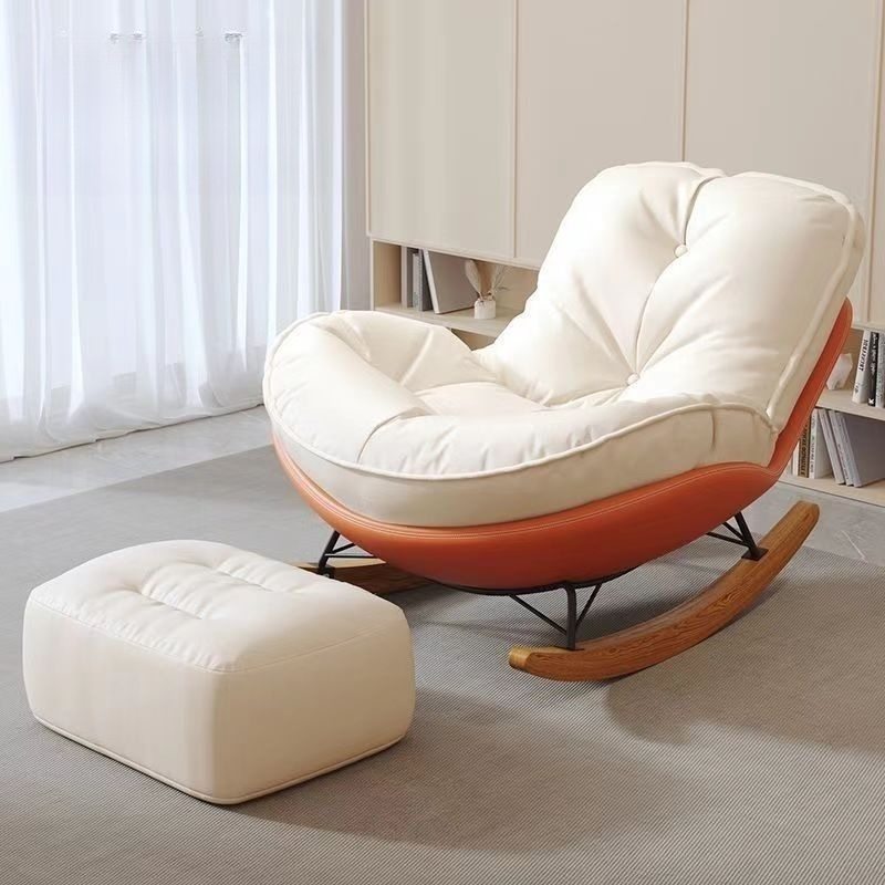 Modern Style Wooden Lounge Chair High Quality Lazy Sofa Modular Extendable Cotton Living Room Bedroom