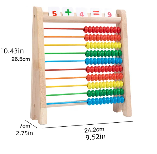 Wooden Abacus Classic Educational Counting Toy With Beads Counting Frame Toy Abacus for Kids Math Children Toys - Image 3