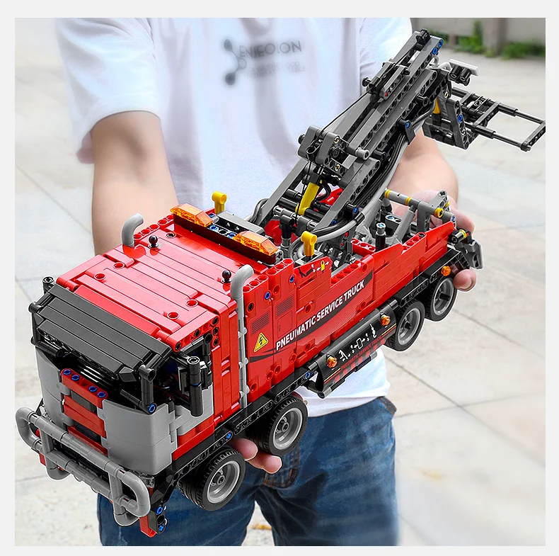 Construction Brick Kids App Control Rc Motorized Tow Truck Set Engine Blocks Assembly Children Electric Car - Image 5