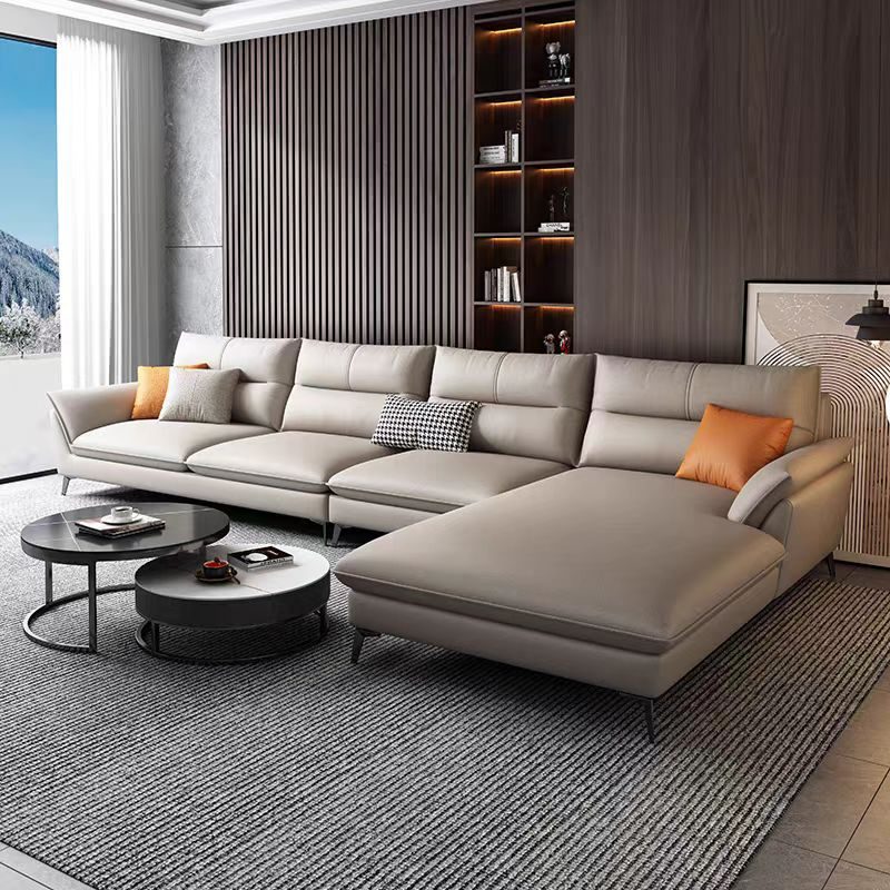 Modern European-Style Leather Sofa Set Lightweight Luxurious Genuine Leather Design Sectional - Image 2