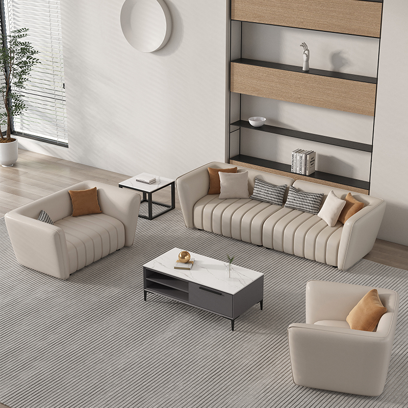 High Quality Modern Luxury Office Leather Sofa Set Furniture Modular Sofa Living Room Sofas - Image 5