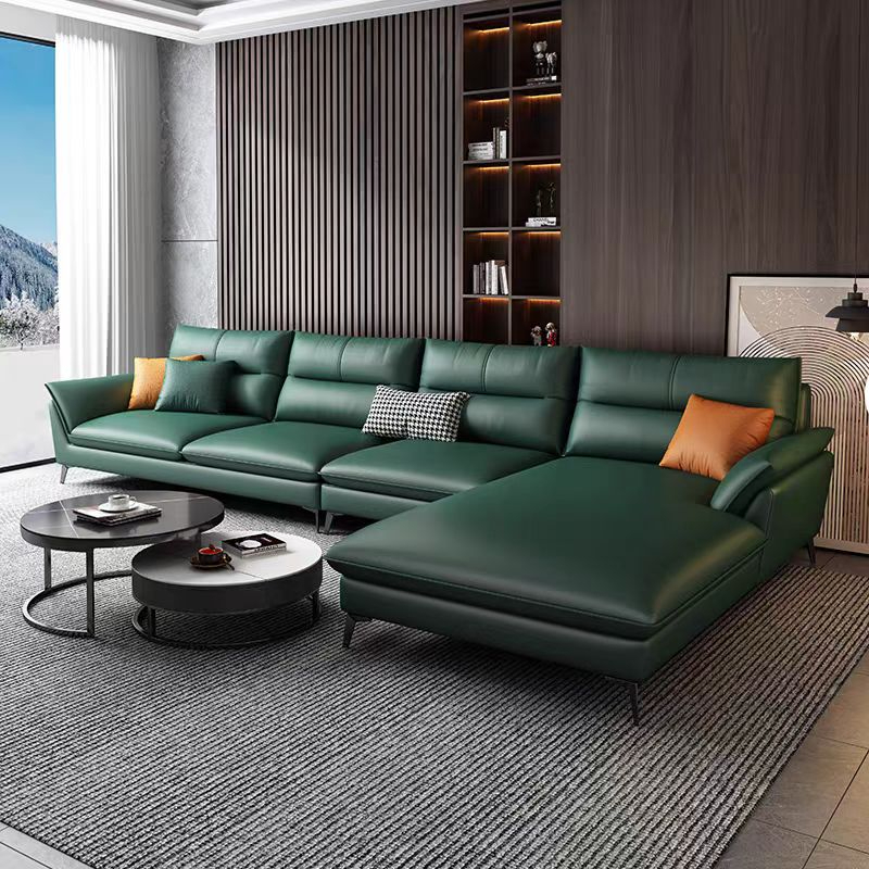 Modern European-Style Leather Sofa Set Lightweight Luxurious Genuine Leather Design Sectional - Image 5